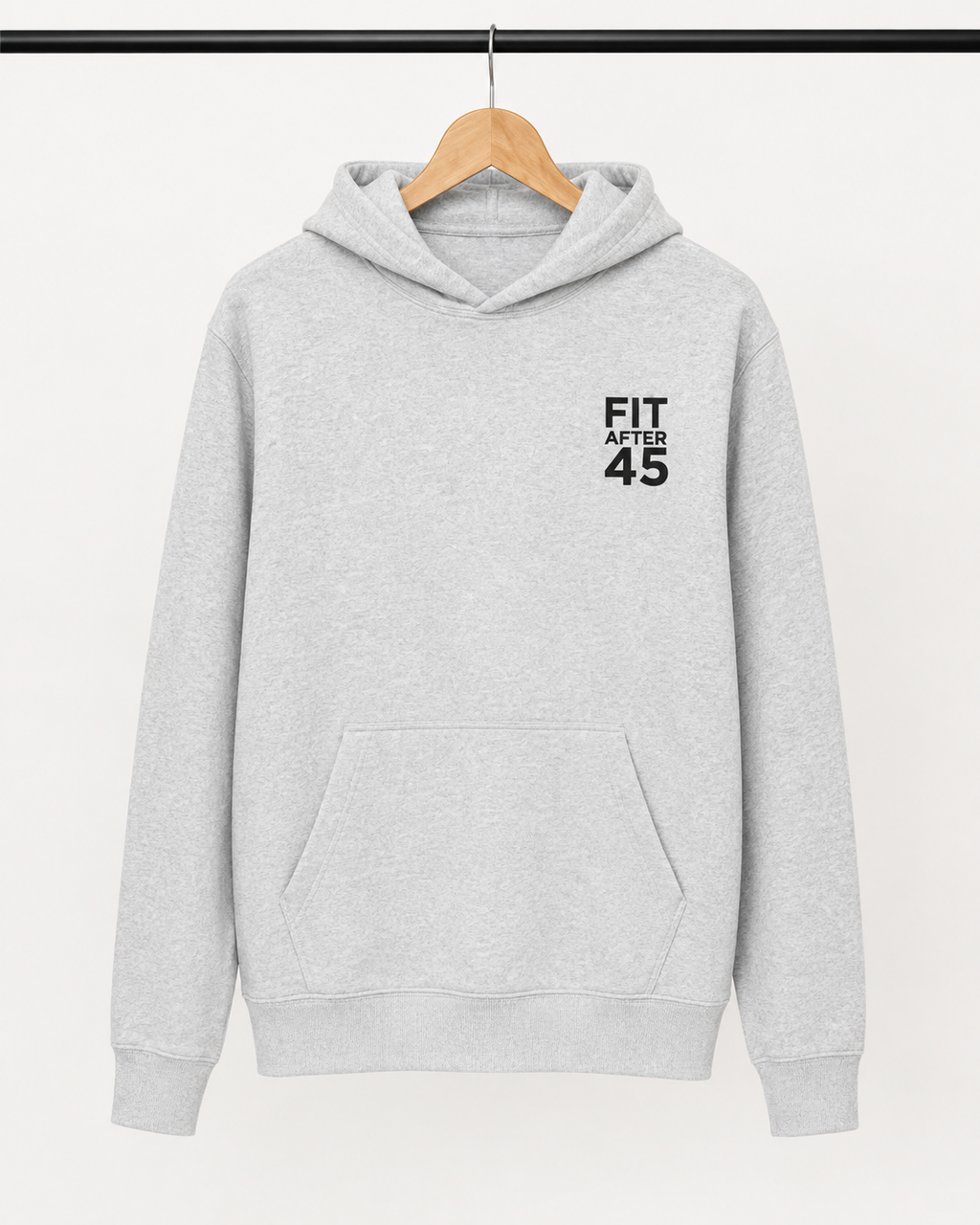 Fit After 45  Men's Premium Heayweight Hoodie - Athletic Heather
