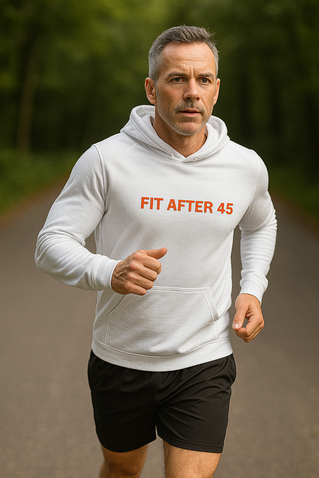 Fit After 45 Hoodie — Men’s Athletic Warmup Pullover