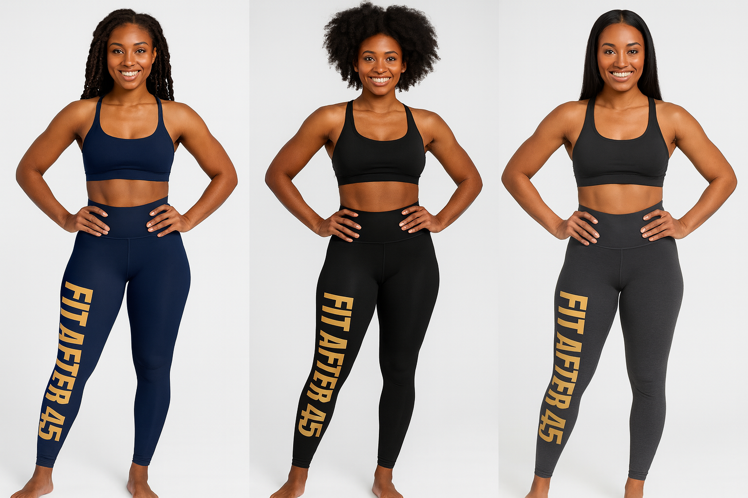 Fit After 45 Women’s Athletic Leggings — Charcoal